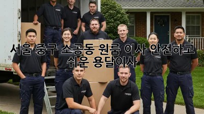 서울 중구 소공동 원룸 이사, 안전하고 쉬운 용달이사!